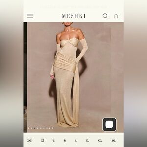 Meshki Gold Maxi Skirt
